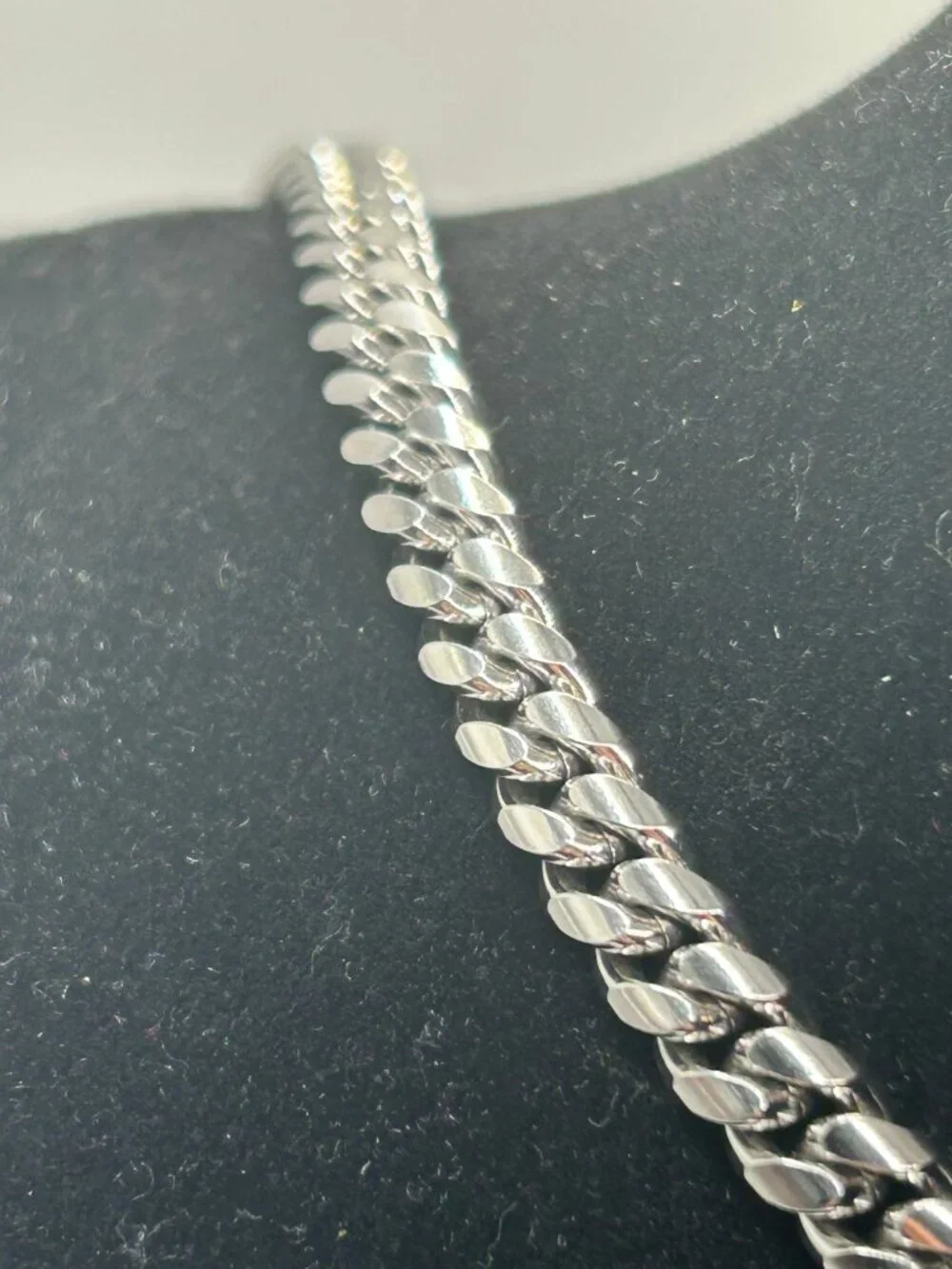 Cuban Chain Real Silver 6mm 24 Inch Stainless Steel Plated Durable Unisex